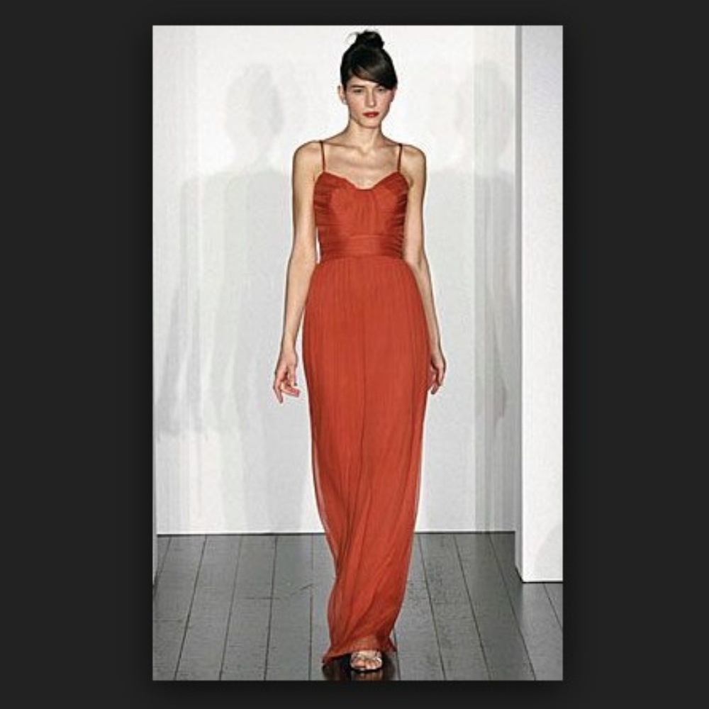 AMSALE 100% Silk Chiffon Gown